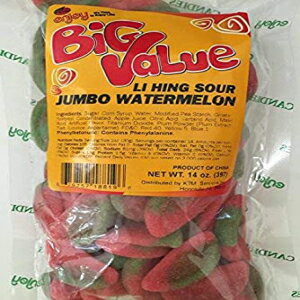 ハワイを楽しむスナック Li Hing サワー ジャンボ スイカ グミ キャンディ 14 オンス バッグ Enjoy Hawaii Snacks Li Hing Sour Jumbo Watermelon Gummy Candy 14 Ounce Bag