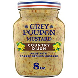 グレイプーポンカントリーディジョンマスタード（8オンスジャー） Grey Poupon Country Dijon Mustard (8 oz Jar)