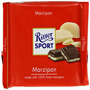 3.52 オンス (5 個パック) ダークチョコレート リッター スポーツ マジパン チョコレート バー 100 g (5 個パック) 3.52 Ounce (Pack of 5), Dark Chocolate, Ritter Sport Marzipan Chocolate Bar 100 g (Pack of 5)