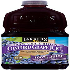 ランガーズ 100% 米国産ジュース、コンコード グレープ、64 オンス (8 個パック) Langers 100% USA Grown Juice, Concord Grape, 64 Ounce (Pack of 8)