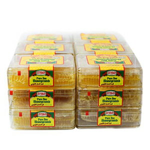 楽天GlomarketZiyad Raw オールナチュラル ハニカム、100％ 純粋な濾過されていないハニカム、100％ オールナチュラル、添加物なし、保存料なし、農場から新鮮です。18個入りパック、13オンス Ziyad Raw All-Natural Honeycomb, 100％ Pure Unfiltered Honey Comb, 100％
