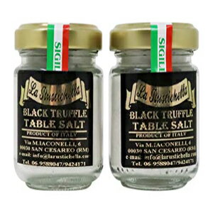 La Rustichella RealNatural輸入イタリアンブラックトリュフテーブルソルト2パック3.9オンスジャー La Rustichella Real Natural Imported Italian Black Truffle Table Salt 2 pack 3.9 Ounce Jars