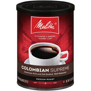 メリタ コロンビア スプリーム コーヒー、ミディアム ロースト、極細挽き、11 オンス缶 (6 個パック) Melitta Colombian Supreme Coffee, Medium Roast, Extra Fine Grind, 11 Ounce Can (Pack of 6)