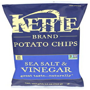 Kettle Brand ポテトチップス、海塩と酢、13 オンスのパーティーサイズ Kettle Brand Potato Chips, Sea Salt and Vinegar, 13 Ounce P..