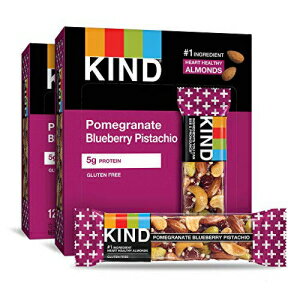 KIND ʥåĥС֥롼٥꡼ԥ1.4󥹡24ġƥե꡼ؿ5gץƥ KIND Nut Bars, Pomegranate Blueberry Pistachio, 1.4 Ounce, 24 Count, Gluten Free, Low Glycemic Index, 5g Protein