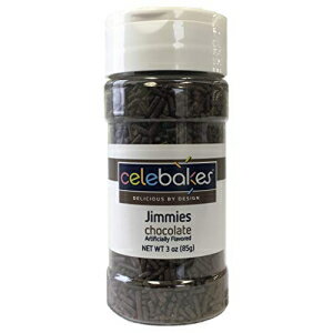 Celebakes By CK Products ジミーズ デコレーション スプリンクル、チョコレート、3オンス Celebakes By CK Products Jimmies Decorating Sprinkles, Chocolate, 3oz