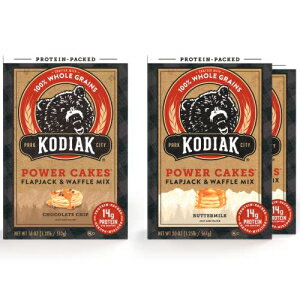 Kodiak Cakes プロテイン パンケーキ パワー ケーキ バラエティ パック、フラップジャック アンド ワッフル ベーキング ミックス、バターミルク (2)、およびチョコレート チップ (1)、合計 3 箱 Kodiak Cakes Protein Pancake Power Cakes Variet