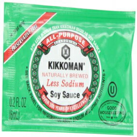 Kikkoman Less Sodium Soy Sauce Packets, 0.2-Ounce, 200-Count