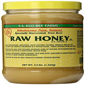 YS Eco Bee Farms RAW HONEY - 生、無濾過、無殺菌 - コーシャ 3ポンド YS Eco Bee Farms RAW HONEY - Raw, Unfiltered, Unpasteurized - Kosher 3lbs