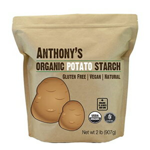 Anthony's オーガニック ポテトスターチ、未加工、2 ポンド、グルテンフリー & 非遺伝子組み換え、レジスタントスターチ Anthony's Organic Potato Starch, Unmodified, 2 lb, Gluten Free & Non GMO, Resistant Starch