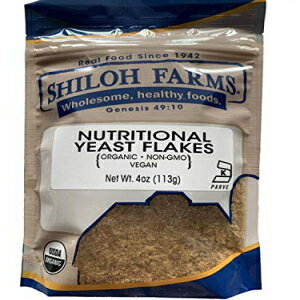 Shiloh Farms オーガニック ニュートリショナル イースト フレーク - 4 オンス バッグ - ビーガン プロテイン - 植物ベースの食生活への素晴らしい追加です。 Shiloh Farms Organic Nutritional Yeast Flakes - 4 Ounce Bag - Vegan Protein -