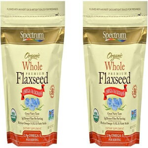 Spectrum Essential 亜麻仁 オーガニック ホール 15 オンス (2 パック) Spectrum Essential Flaxseed Organic Whole, 15 Ounce (2 Pack)