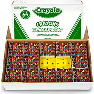 Crayola クレヨン クラスパック バルク学用品 64 色 832 個のクレヨンパック 教師へのギフト Crayola Crayon Classpack, Bulk School Supplies, 64 Colors, Pack of 832 Crayons, Gifts for Teachers