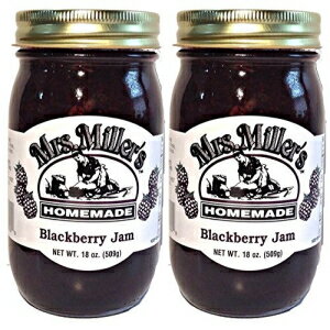 ミセス・ミラーズ・アーミッシュ自家製ブラックベリージャム 18オンス/509g - 2瓶 Mrs. Miller's Amish Homemade Blackberry Jam 18 oz/509g - 2 Jars