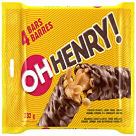 4 原寸大オー・ヘンリー! チョコレートキャンディーバー 232g {カナダから輸入} 4 Full Sized OH Henry! Chocolate Candy Bars 232g {Imported From Canada}