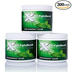 XyA~gAXyloBurst LVg[ `[CK - AXpe[t[AVK[t[Ar[KK - 100 JEg W[ (3 pbN) (XyA~g) Spearmint, XyloBurst Xylitol Chewing Gum - Aspartame Free, Sugar Free, Ve