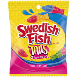 スウェーデン産フィッシュテールキャンディ、3.6オンス袋（12個パック） Swedish Fish Tails Candy, 3.6 Ounce Bags (Pack Of 12)