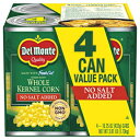 デルモンテ フレッシュカットゴールデンスイートホールカーネルコーン、食塩無添加 4-432.3g。缶、432.3g Del Monte Fresh Cut Golden Sweet Whole Kernel Corn With No Added Salt 4-15.25 Oz. Can, 15.25 Oz