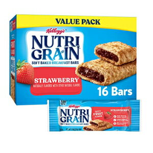 楽天GlomarketNutri-Grain Soft Baked Breakfast Bars, Made with Whole Grains, Kids Snacks, Value Pack, Strawberry, （3 Boxes, 48 Bars）