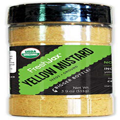 FreshJax プレミアム オーガニック スパイス ハーブ 調味料 塩 (認定オーガニック イエロー マスタード パウダー - 大ボトル) FreshJax Premium Organic Spices, Herbs, Seasonings, and Salts (Certified Organic Yellow Mustard Powder -