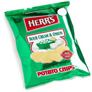 Herr's ポテトチップス、サワークリーム & オニオン、1 オンスバッグ (42 個パック) Herr's Potato Chips, Sour Cream & Onion, 1-Ounce Bags (Pack of 42)