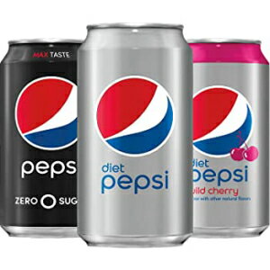 ペプシ ゼロ カロリー バラエティ パック ダイエット ペプシ/ダイエット ワイルド チェリー/ペプシ ゼロ シュガー付き、12 液量オンス、18 個パック Pepsi Zero Calorie Variety Pack With Diet Pepsi/Diet Wild Cherry/Pepsi Zero Sugar, 12 Fl