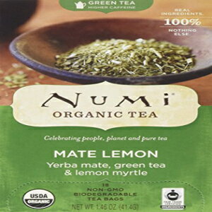 Numi オーガニック ティー マテ レモン、ティーバッグ 18 個箱、マテ茶ブレンド Numi Organic Tea Mate..