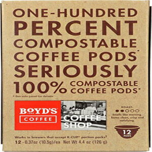 Boyd's Coffee Shop コーヒー、ライト〜ミディアム ロースト シングルサーブ ポッド (72 個) Boyd's Coffee Shop Coffee, Light-Medium roast single serve pods (72 Count)