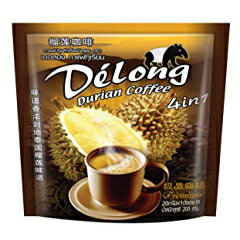 De'Long (デロング) 4 in 1 プレミアム ドリアン コーヒー - 本物のドリアンとタイの最高のコーヒー (20 グラム x 10 袋) アロマ タイの味 De'Long ( Delong ) 4 in 1 Premium Durian Coffee - Real Durian and Best Coffee from