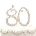Hatcher lee Bling NX^ 80 aP[L gbp[ - ō̋LOi | 80th p[eB[fR[V S[h Hatcher lee Bling Crystal 80 Birthday Cake Topper - Best Keepsake | 80th Party Decorations Gold