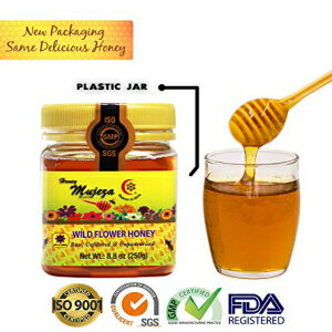 Mujeza ワイルドフラワーハニー 非加熱、無濾過、未加工 100% 天然生蜂蜜 (250g /8.8 oz) Mujeza Wildflower Honey Unheated Unfiltered Unprocessed 100% Natural Raw Honey (250g /8.8 oz) عسل المعجزة - عسل نحل طبي