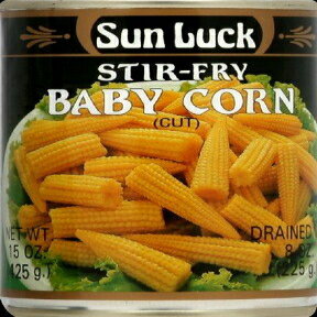 サンラック 炒めカット ベビーコーン 15オンス (4パック) Sun Luck Stir-Fry Cut BABY CORN 15oz (4 pack)