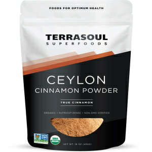 16オンス、Terrasoul Superfoodsオーガニックセイロンシナモンパウダー、16オンス-ラボでテスト済み| プレミアム品質と味 16 Ounces, Terrasoul Superfoods Organic Ceylon Cinnamon Powder, 16 Oz - Lab-Tested for Authenticity | Premium Quality 1