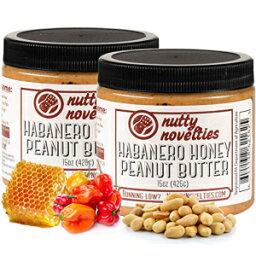 ナッツノベルティハバネロハニーピーナッツバター-高タンパク質、低糖健康ピーナッツバター-コレステロールと防腐剤を含まない全天然ピーナッツバター-スパイシーピーナッツバター-30オンス Nutty Novelties Habanero Honey Peanut Butter - High Protein, Low S