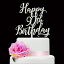 Jimhamhug Silver Glitter Happy 90th Birthday Cake Topper, 90 Years Happy Birthday Cake Topper, 90 Anniversary Cake Topper, Ninety Birthday Party Decoration