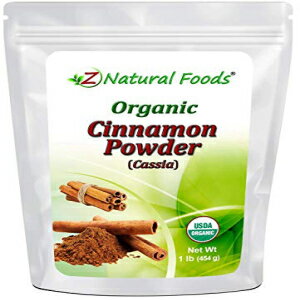 Z Natural Foods Organic Cinnamon Powder - Pure Ground Cassia For Cooking Baking Recipes, Oatmeal, Coffee, Tea, Drinks Smoothie - Keto Diet Friendly - Raw, Non GMO, Gluten Free, Vegan, Kosher - 1lb Size