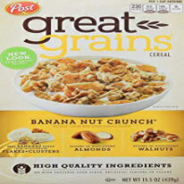 シリアル ポスト グレート グレーンズ バナナ ナッツ クランチ 全粒シリアル 15.5 オンス 箱 Post Great Grains Banana Nut Crunch Whole Grain Cereal 15.5 oz. Box
