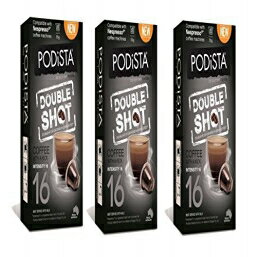 Podista ネスプレッソ互換カプセル ダブルショット ポッド - エクストラ インテンス - 30 ポッド Podista Nespresso Compatible Capsules Double Shot Pods - Extra Intense - 30 Pods