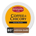 R~jeBR[q[ƃ`R ~fBA_[N[Xg VOT[u 80 ??Jbg{bNXAL[O 2.0 K Jbv u[ɑΉAt{fBŕLȖ킢A100% ArJ Community Coffee and Chicory Medium Dark Roast Single Se