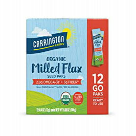 Carrington Farms Flax Paks オーガニック製粉亜麻仁 - 12 袋 Carrington Farms Flax Paks Organic Milled Flax Seeds - 12 Packets