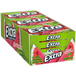 ガム 15 カウント (12 個パック)、スイカ、エクストラ スイート スイカ シュガーフリー ガム (各 15 スティックの 12 パック) 15 Count (Pack of 12), Watermelon, Extra Sweet Watermelon Sugarfree Gum (12 Pack of 15 stick each)