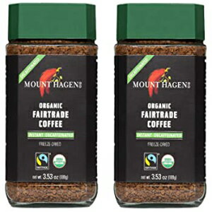 マウントハーゲン オーガニック コーヒー - カフェ カフェインレス 3.53 オンス (2 個パック) Mount Hagen Organic Coffee -Cafe Decaffeinated 3.53 oz (Pack of 2)