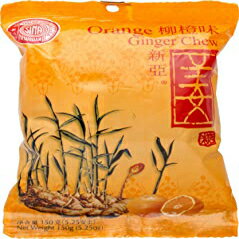 Sina Ting Ting Jahe Ginger Chewy Candy With Orange、4.4オンス Sina Ting Ting Jahe Ginger Chewy Candy With Orange, 4.4 Ounce