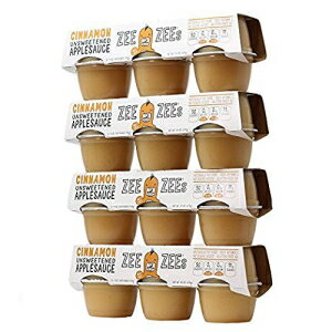 Zee Zees アップルソース カップ、無糖シナモン、4 オンス カップ、24 パック Zee Zees Applesauce Cups, Unsweetened Cinnamon, 4 oz Cups, 24 pack