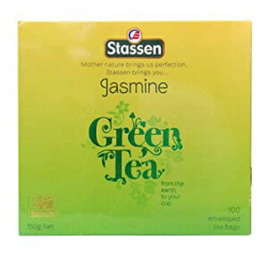 ジャスミン緑茶には封筒付きティーバッグ 100 個が含まれています (パッケージは異なる場合があります) Jasmine Green Tea Contains 100 Enveloped Tea Bags (Package Might Vary)