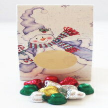 楽天GlomarketScott's Cakes Foil Wrapped Solid Milk Chocolate Christmas Bells in a 8 oz. Standing Snowman Box