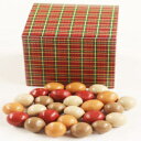 Scott's Cakes Fall Harvest Gourmet Chocolate Malt Balls in a 1 Pound Square Plaid Box