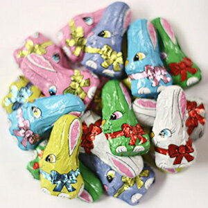 楽天GlomarketScott's Cakes Foil Wrapped Solid Milk Chocolate Baby Bunnies in a 1 Pound Clear Cello Bag