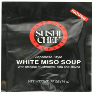 寿司職人 白味噌汁ミックス、0.50オンスパケット（24個パック） Sushi Chef White Miso Soup Mix, 0.50-Ounce Packets (Pack of 24)