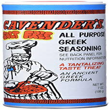 Cavender's MVAA7 IX Cavender's Greek Seasoning, Salt Free, 7 Ounce